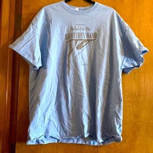 - Baby blue tshirt, size 2XL. Brand new!